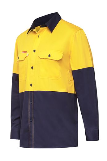 Picture of Hard Yakka KOOLGEAR HI VIS 2 TONE VENTILATED LS SHIRT